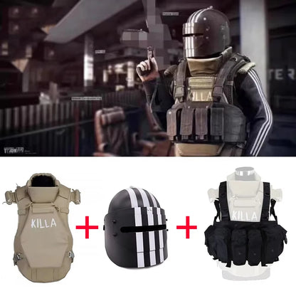 Russian Tactical Combat Set 6B13 Vest and MASKA Helmet and Chest Rig Bag Killa Tactical Training Vest Helmet Cosplay Props Gear