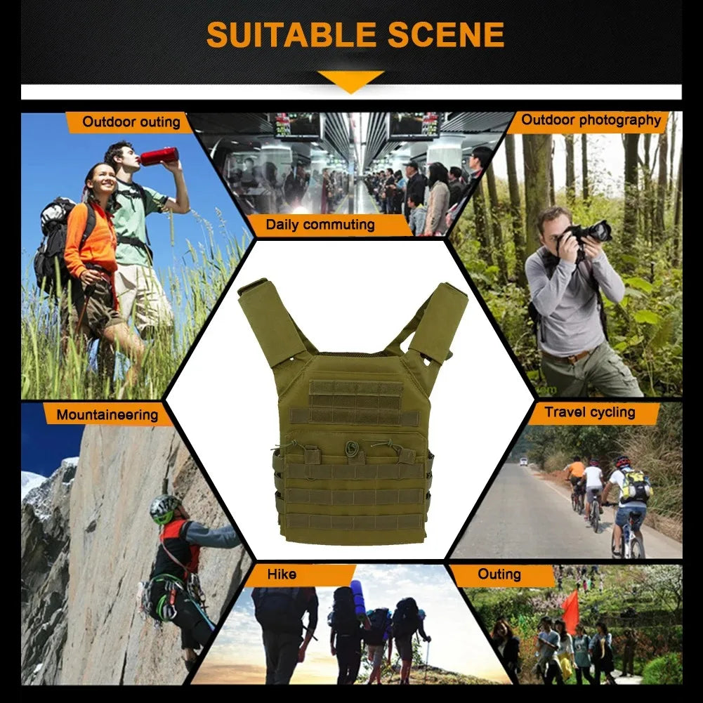 New Quick Release Buckle Tactical Vest JPC Triple Magazine Pouch Hunting Molle Plate Airsoft Accessory Carrier CS Game Vest Gear