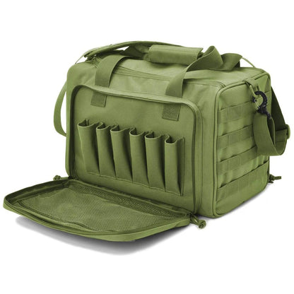 Nylon Tactical Range Storage Bag with Molle System Outdoor Hunting Gun Shoulder Bag for Pistol Tools Camping Equipment