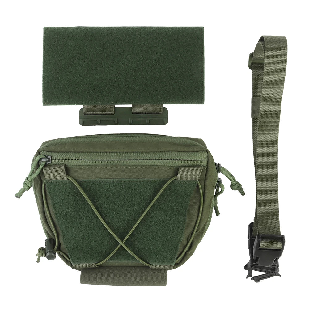 Tactical Raid Drop Down Pouch Detachable Militar Hunting Vest Abdominal Dump Drop Pouch Fanny Pack ARC Vest/Chest Rig Accessory