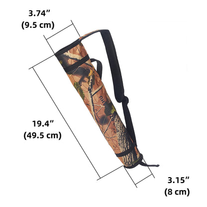 Oxford Cloth Double Tube Arrow Quiver Arrow Bag Waist Hanging Archery Arrow Holder Storage Carrying Pouch Outdoor Accessories