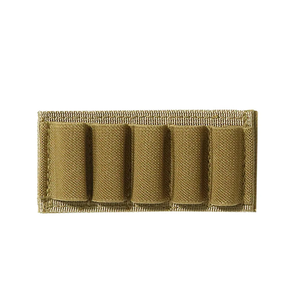 Tactical Patch 2-Round Holder Adhesive 2 Hole Cartridges Hook Loop Patch Hunting Rifles 7.62MM Shotgun Bullet Pouch