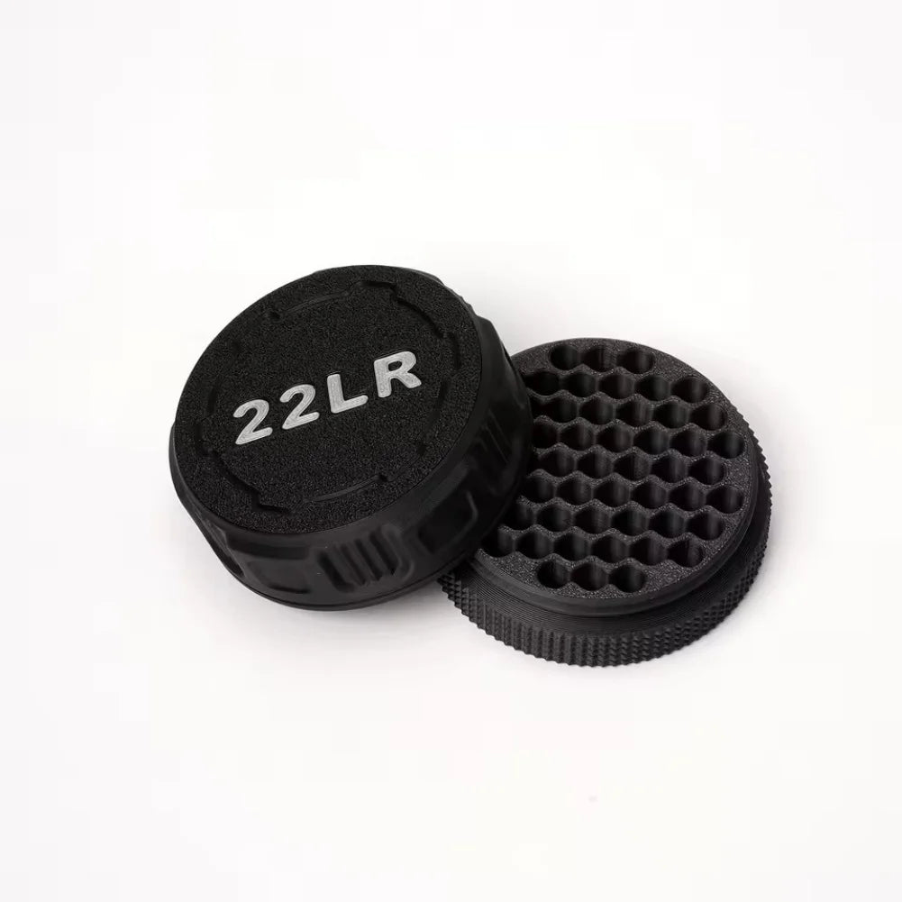 New 22LR Tactical Ammo Box, Pocket-sized, Holds 50 Rounds, with Secure Screw Cap, Durable, Suitable for Small Caliber Ammuniti