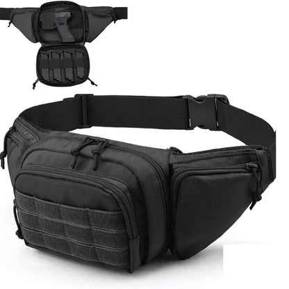 Tactical Pistol Bag Chest Waist Handgun Bag Holster Gun Fanny Pack with Magazine Pouch Holder for GL 17 19 Beretta M9 SIG