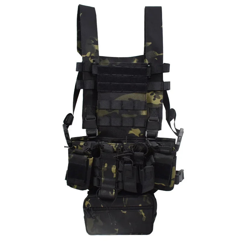 Multicam Black Tactical Camouflage Hunting Combat Crossfit  D3CR Chest Rig Vest For Outdoor Military Paintball Airsoft War Game