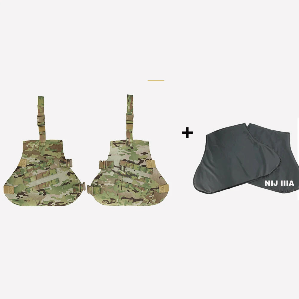 Level IIIA Soft Core Self-Defense Tactical Leg Guards Protection Quick-Release XL Size Thigh Guard