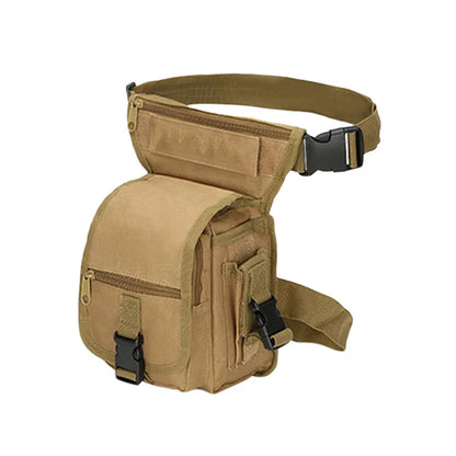 Men's Tactical Drop Leg Bag Multifunctional Waist Pack Adjustable Thigh Belt Hiking  Sports Cycling Waterproof Nylon Camping Bag