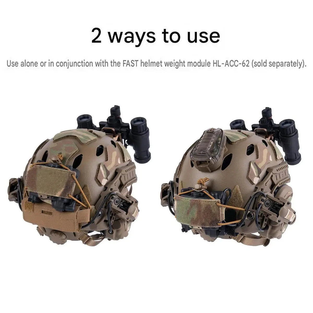 Tactical NVG Battery Box Mounting Kit Helmet Accessory Secure Fixation Holder for Night Vision Goggles Battery Storage Gear