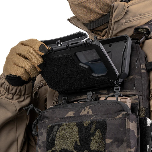Tactical MOLLE Phone Storage Box Hunting Vests Plate Carrier Phone Holder Navigation Board Airsoft Shooting Admin Panel Board