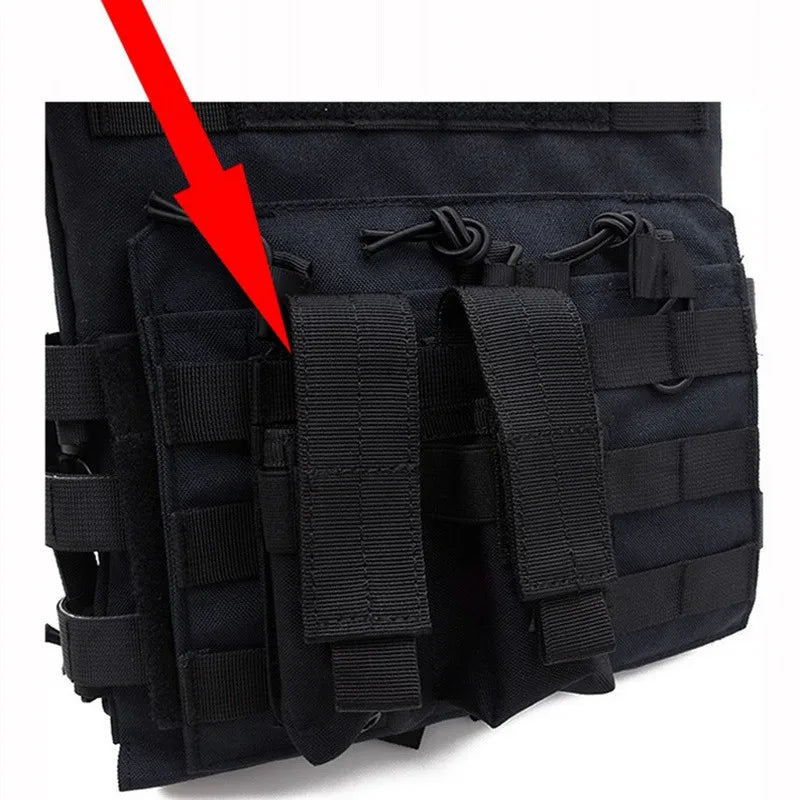9mm Magazine Pouch Single Double Magazine Pouch Outdoor Molle Open Top Magazine Pouch for Glock M1911 92F Flashlight Bag