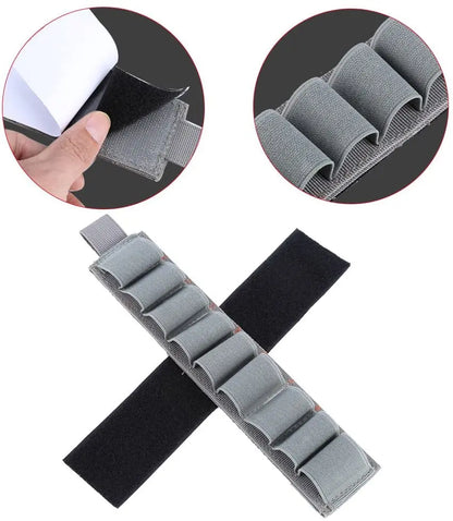 Tactical 6/9 Rounds Ammo Pouch 12/20GA Cartridge Shotgun Buttstock Shell Holder Magic Hook&Loop Rifle Bullet Cartridge Holder