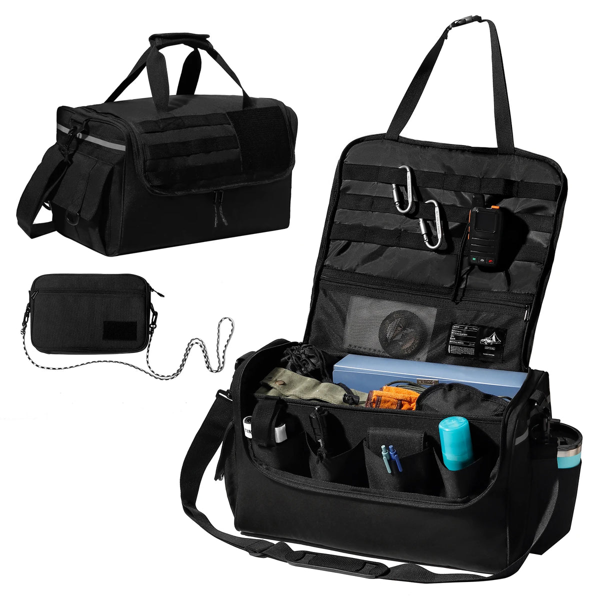 Range Bag Outdoor Hunting Training Shooting Tactical Handgun Bag Waterproof Shoulder Bag Car Wokring Organizer Patrol Bag