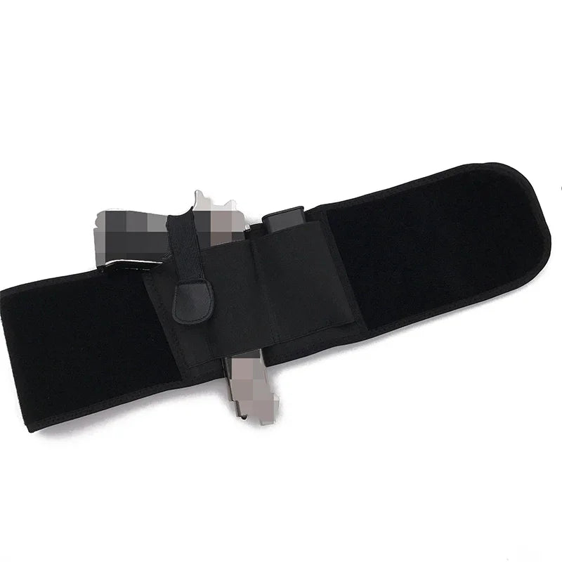 Tactical Hidden Holster Portable Belly Gun Holster Concealed Carry Waist Band Belt for Outdoor Hunting Shooting Tactical Holster