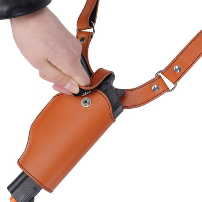Dual Shoulder Holster Leather 2 Gun Holsters Tactical Concealed Carry Underarm Holster Universal Pistol Holster for 1911 G45 G43