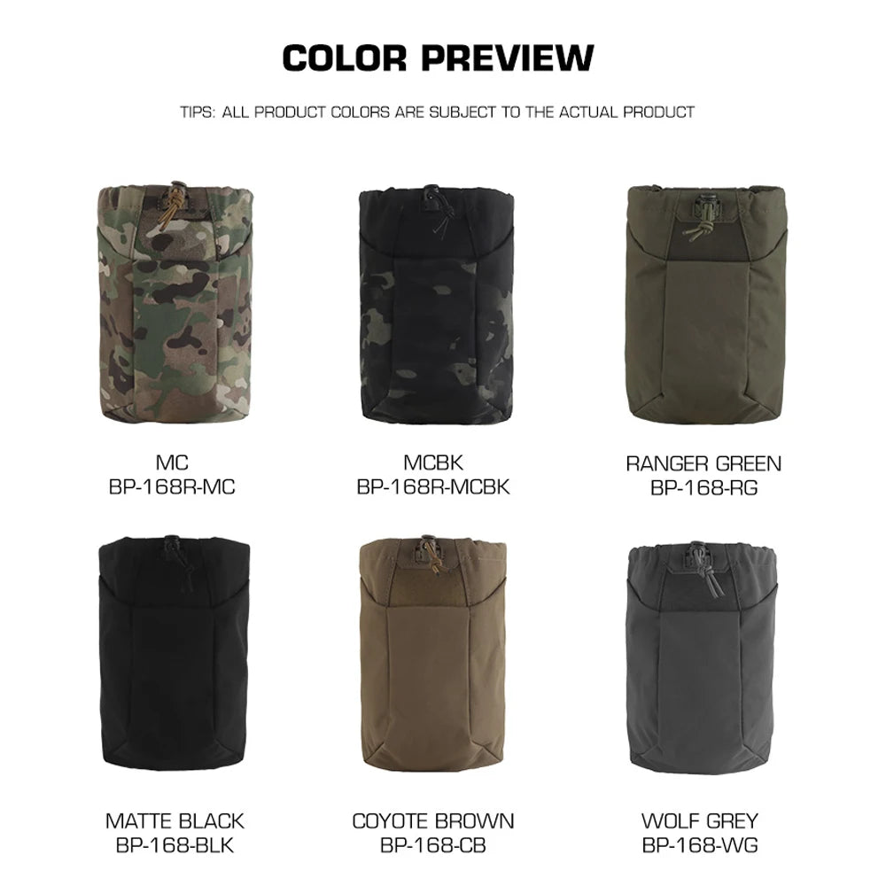 Tactical MOLLE Dump Pouch Magazine Recovery Bag Folding Mag Dump Pouches Hunting Waist Belt Multi-Purpose Recycling Bags