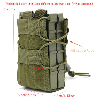 Outdoor Tactical Magazine Storage Pouch 5.56 Double Elastic CS Belt Vest with MOLLE Load-Bearing Function for Rifle and Shotgun