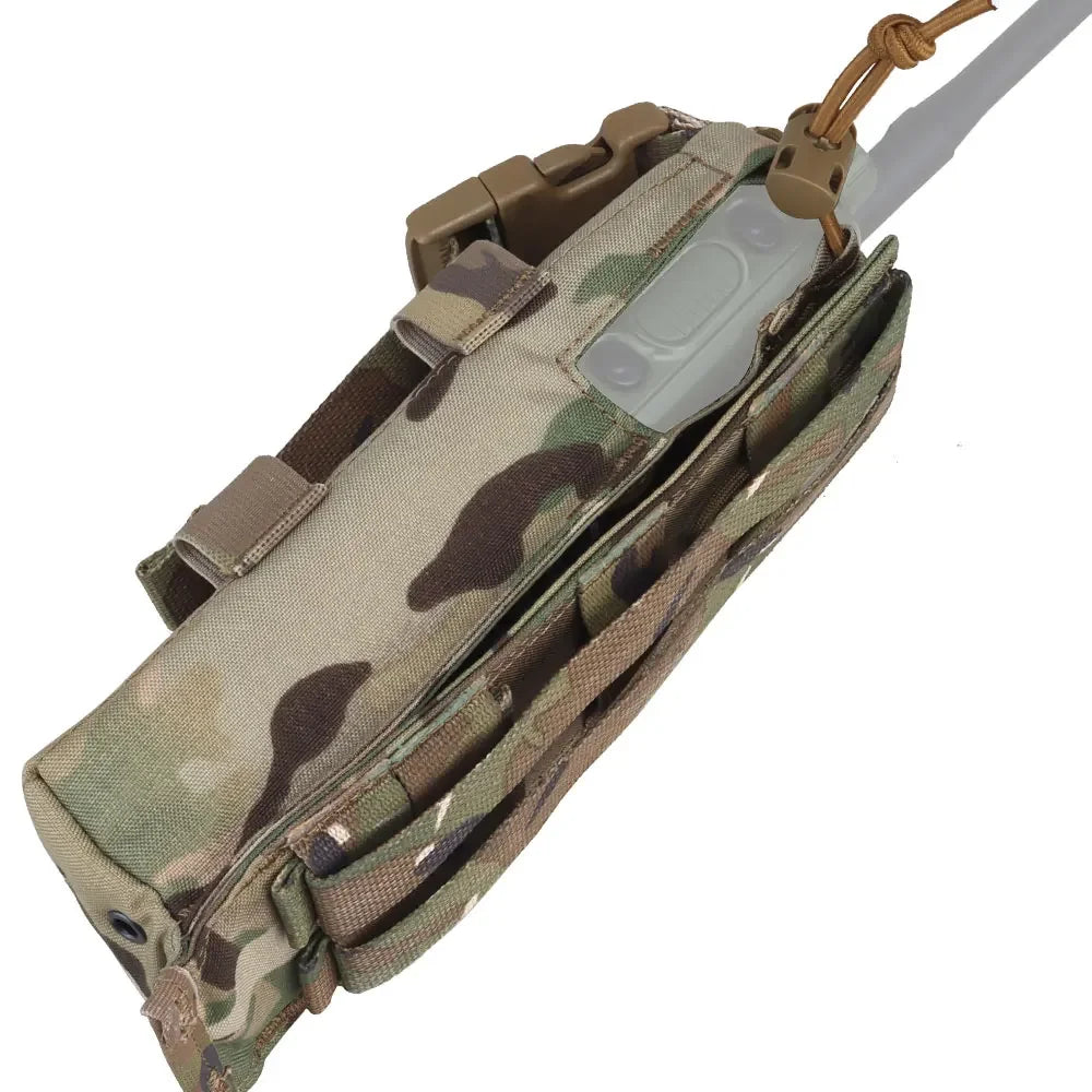 PRC 152 Drop-down Radio Pouch MBITR Walkie-Talkie Bag Outdoor Tool MOLLE Belt Pouches for Hunting Vest Plate Carrier
