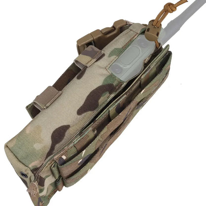 PRC 152 Drop-down Radio Pouch MBITR Walkie-Talkie Bag Outdoor Tool MOLLE Belt Pouches for Hunting Vest Plate Carrier