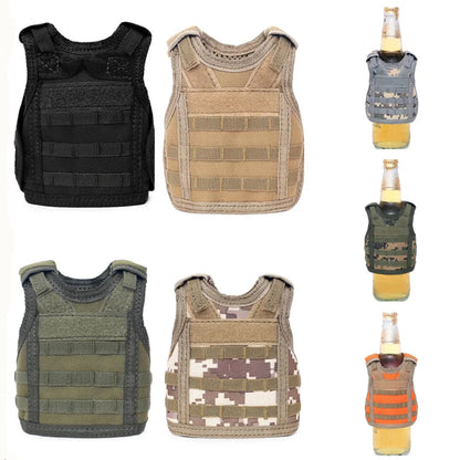 1PCS Outdoor Multifunctional Tactical Beer Bottle Lid Beverage Bottle Vest DIY Drink Decoration Tactical Bottle Vest Lid