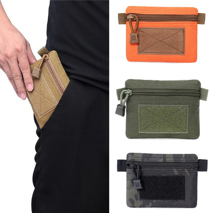 Outdoor Camping EDC Wallet Molle Waterproof Portable Travel Pouch Zipper Waist Pouch for Climbing Hiking Hunting EDC Pouch