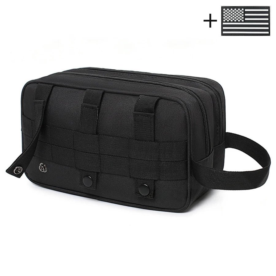 Multi layer travel storage bag, hand in hand to carry toiletries bag for outdoor travel, daily miscellaneous storage