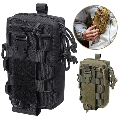 Molle EDC Belt Pouch Water Bottle Bag Kettle Carrier Outdoor Hunting Sports Phone Holder Camping Hiking Organizer Waist Pack Bag