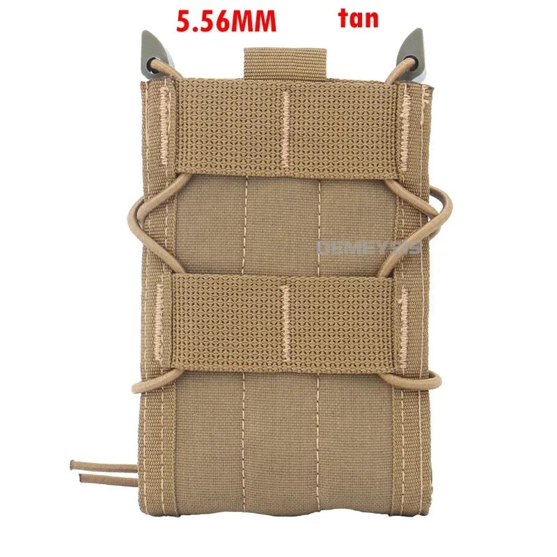 9MM 5.56 Magazine Pouches Tactical AK AR M4 AR15 Single Magazine Bag Rifle Pistol Molle Mag Holster Pouch Hunting Tools Holder