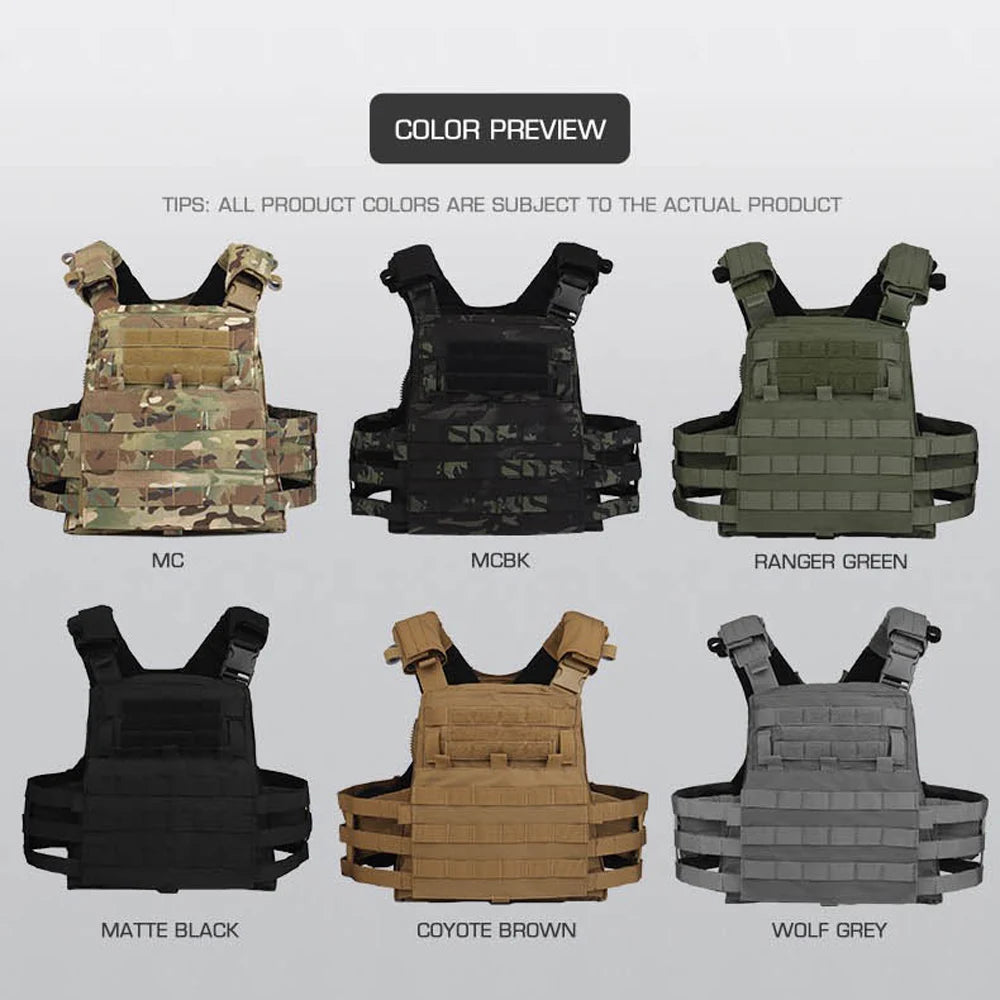 AVS MBAV Tactical Plate Carrier MOLLE Airsoft Hunting Training Combat Vest with Adaptive Comfortable Modular Quick ReleaseSystem