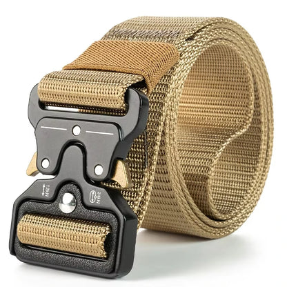 Men's Tactical Belt  Quick Release Belts Outdoor Nylon Military Camouflage Oxford Cloth Wide Waist Belt Hiking EDC Accessories