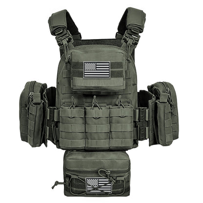 MOLLE Expansion+Quick Disassembly Structure Full Set of Accessories Multi functional Hunting Vest, Removable and Reasonable