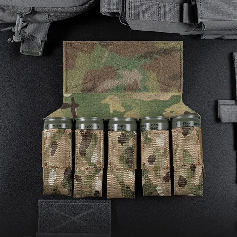 M203 Grenade Sub Pouch 5 Round 40MM Banger Hanger Chest Rig Abdominal Tactical Vest Plate Carrier Accessories