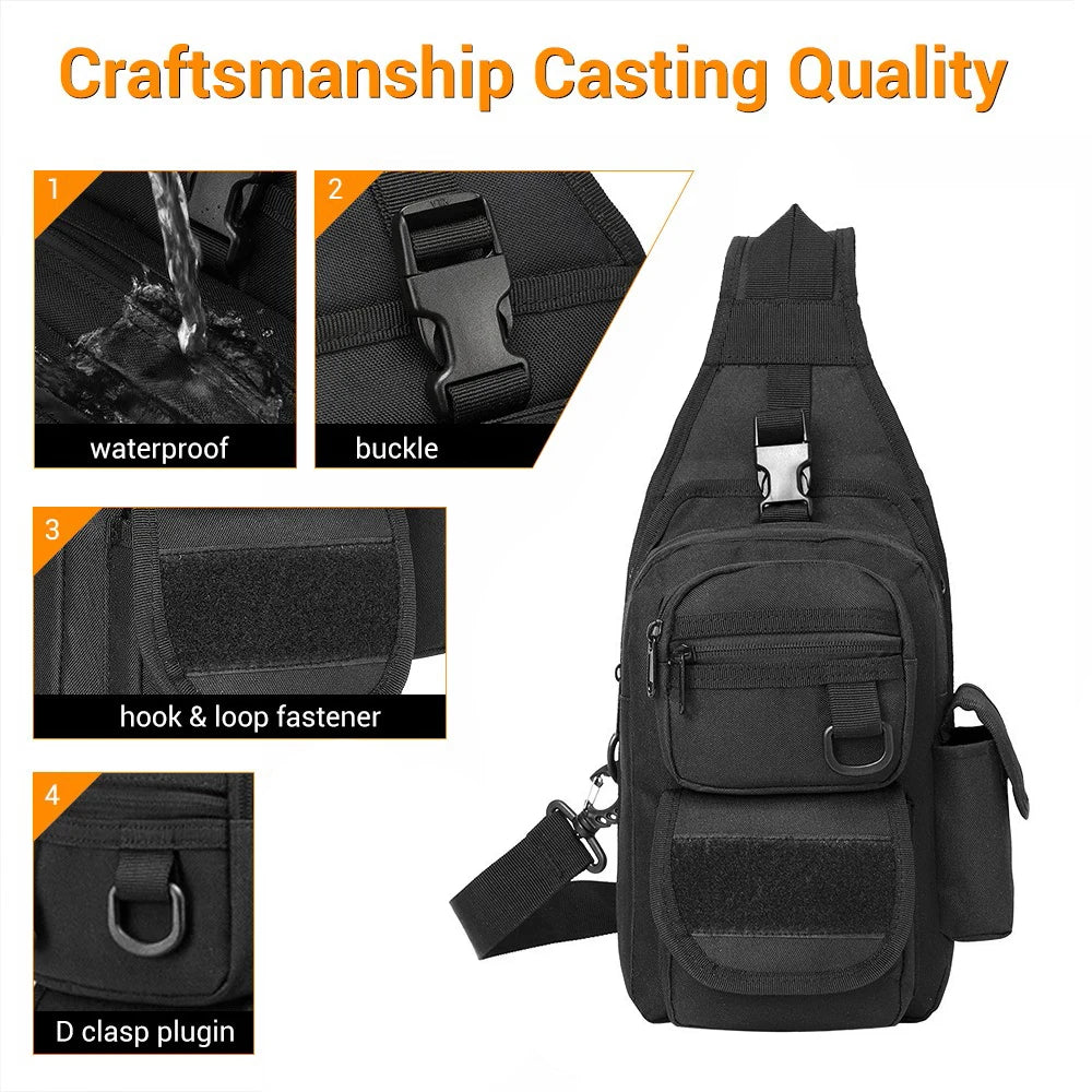Concealed Carry Pistol Gun Bag Tactical Pistol Gun Storage Pouch Crossbody Bag Sling Backpack Shoulder Gun Holster Bag EDC Pouch