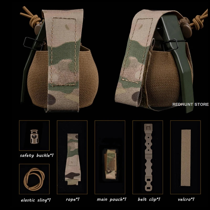 M67 Grenade Pouch Rgd-5 Storage Bag Tactical Plate Carrier Molle Equipment Mini Elastic Fixed Pocket Grenade Holder Tool Bag