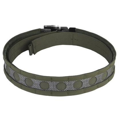 Ferro Style Tactical Bison Belt 2 Layers Quick Release Metal Buckle MOLLE System Outdoor Hunting Shooting Airsoft Waistband Gear