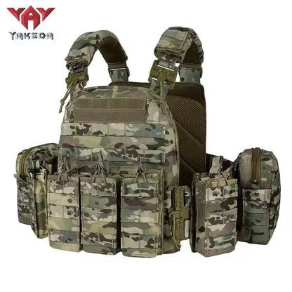 YAKEDA Tactical Vest 6094 Fast detachable light laser cut outdoor hunting black gear carry vest of high quality