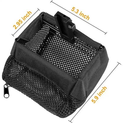 Heat Resistant Brass Catcher for AR Thickened Nylon Cartridge Casing Shell Catcher Net with Quick Release Zipper, Picatinny Rail Mounts - Holds 100+ Casings