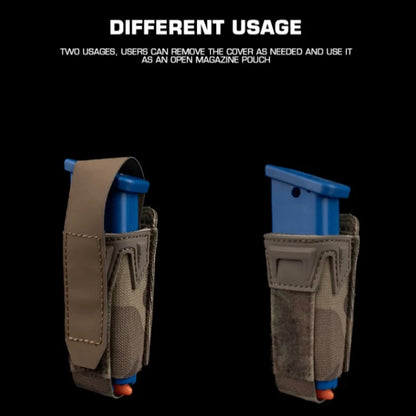 New multi-functional MOLLE clip K-type 9mm Mag bag with elastic fixation 9mm hunting accessories single Mag bag