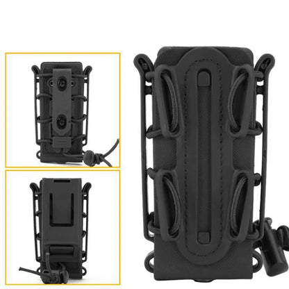Tactical Molle 9mm Magazine Pouch Pistol Mag Holder with Belt Clip for Glock 17 19 Beretta M9 Fastmag Soft Shell Holster Hunting