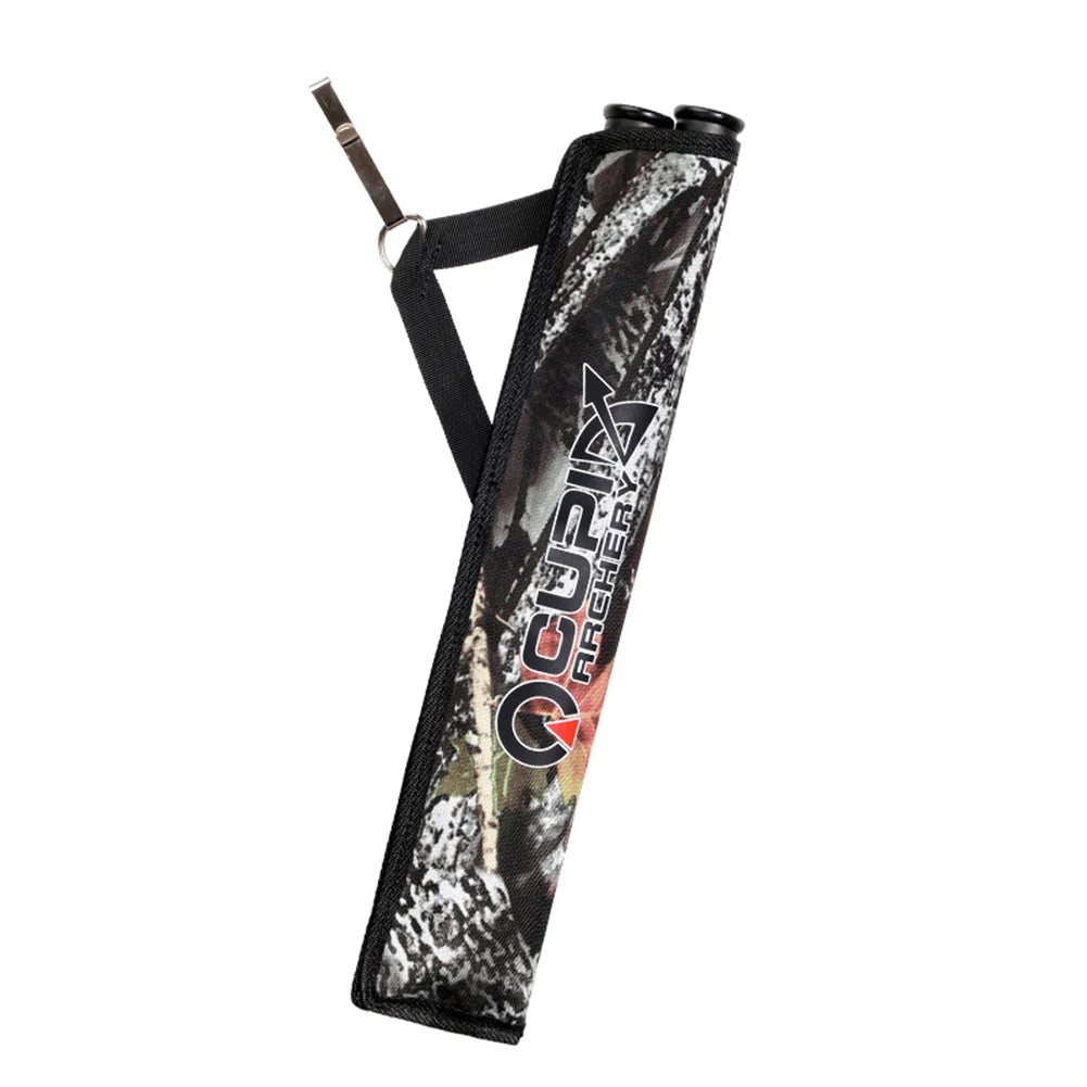 Oxford Cloth Double Tube Arrow Quiver Arrow Bag Waist Hanging Archery Arrow Holder Storage Carrying Pouch Outdoor Accessories