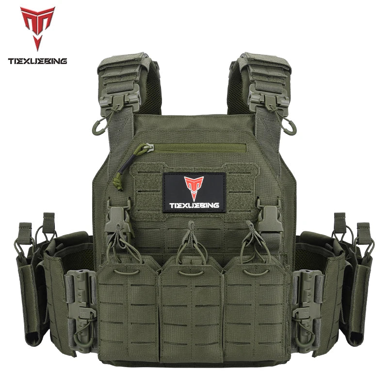New Combat Vest 6094 Quick Detachable Light Laser Cut Tactical Vest Black Gear To Carry Airsoft Carrier Combat Equipment