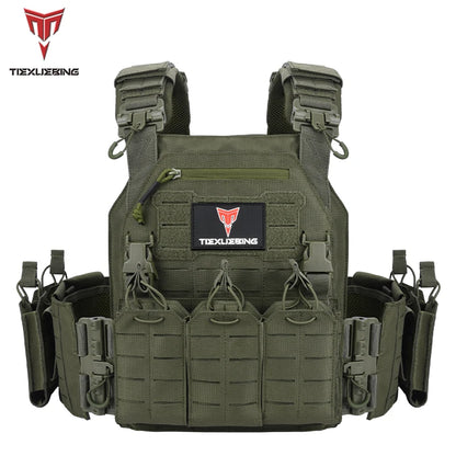 New Combat Vest 6094 Quick Detachable Light Laser Cut Tactical Vest Black Gear To Carry Airsoft Carrier Combat Equipment