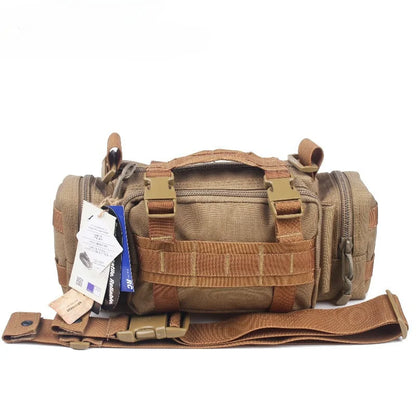 15L Multifunctional Tactical Waist Bag 1000D Nylon Waterproof Outdoor Sling Crossbody Bag Handbag Camping Hiking Cycling Travel