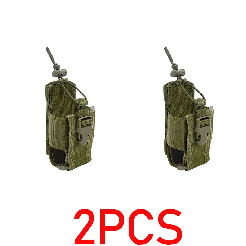 Tactical Radio Holder Shift Pocket Tactical Molle Pouch Walkie Talkie Holster Nylon Waist Belt Bag Pocket Hunting Accessories
