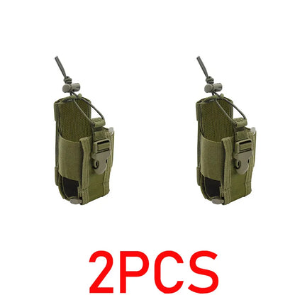 Tactical Radio Holder Shift Pocket Tactical Molle Pouch Walkie Talkie Holster Nylon Waist Belt Bag Pocket Hunting Accessories