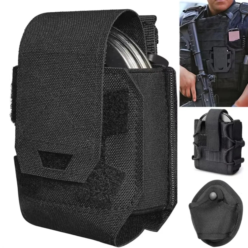Molle Shackles Holder Handcuffs Pouch Case Universal Handcuffs Holster Quick Release Standard Chain Cuffs for Tactical Vest