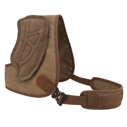 Canvas Leather Shooting Recoil Pad Shoulder Pad Adjustable Rifle Shotgun Field Shield