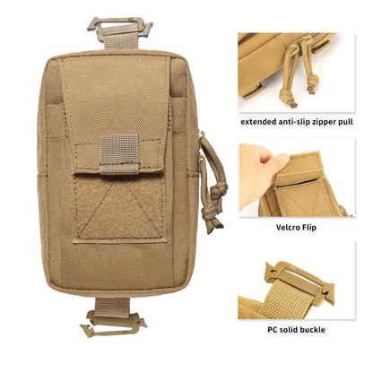 Outdoor Sport  Molle  Multifunctional Mobile Phone Pouch Holder Case Camping Hunting  Tactical Backpack