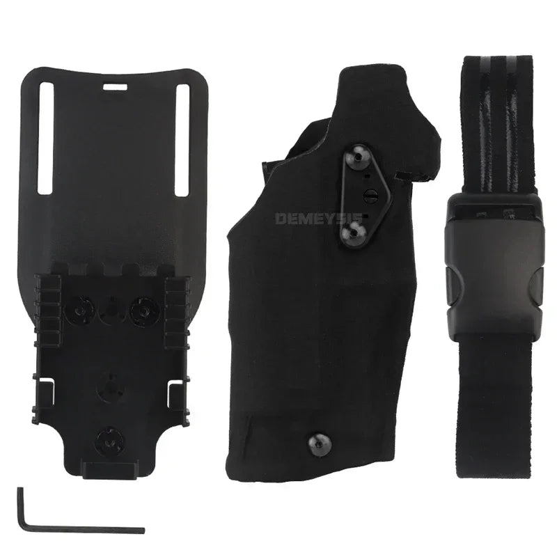 Airsoft Tactical Holster for G17 Gen4 19 with X300 X300U Light Quick Release Pistol Case with Strap Shooting Accessories