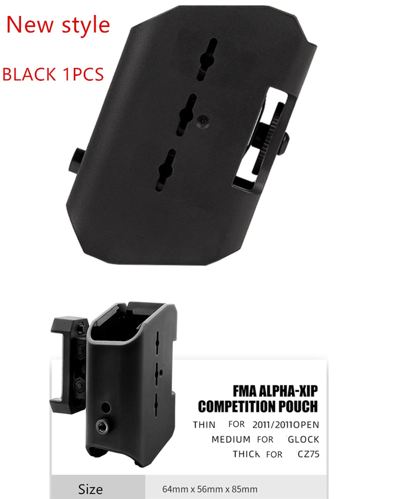IPSC  Holster Magazine Pouch Mag USPSA Competition Shooting Multi-Angle Adjustment Speed Shooter's Pistol Holster Black