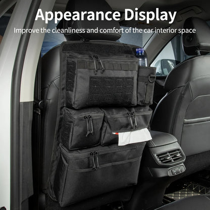 Oxford Tactical Storage Bag for Car Rear Seat Multifunctional Luggage Organizer Storage Bag Hanging Rear Seat Bag for Outdoor